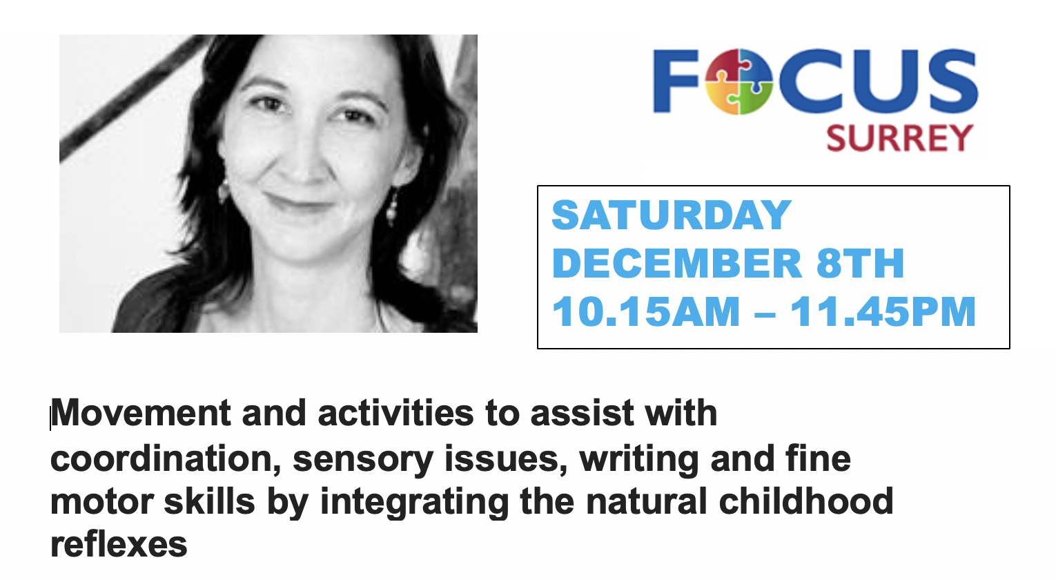 Come and meet Shelley at Focus Surrey